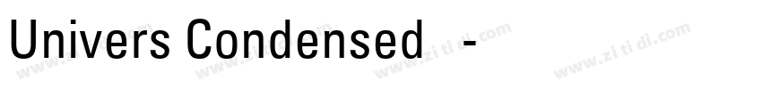 Univers Condensed 粗体字体转换